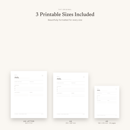 Soft Minimal Planner Printable