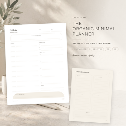 Organic Minimal Planner Printable