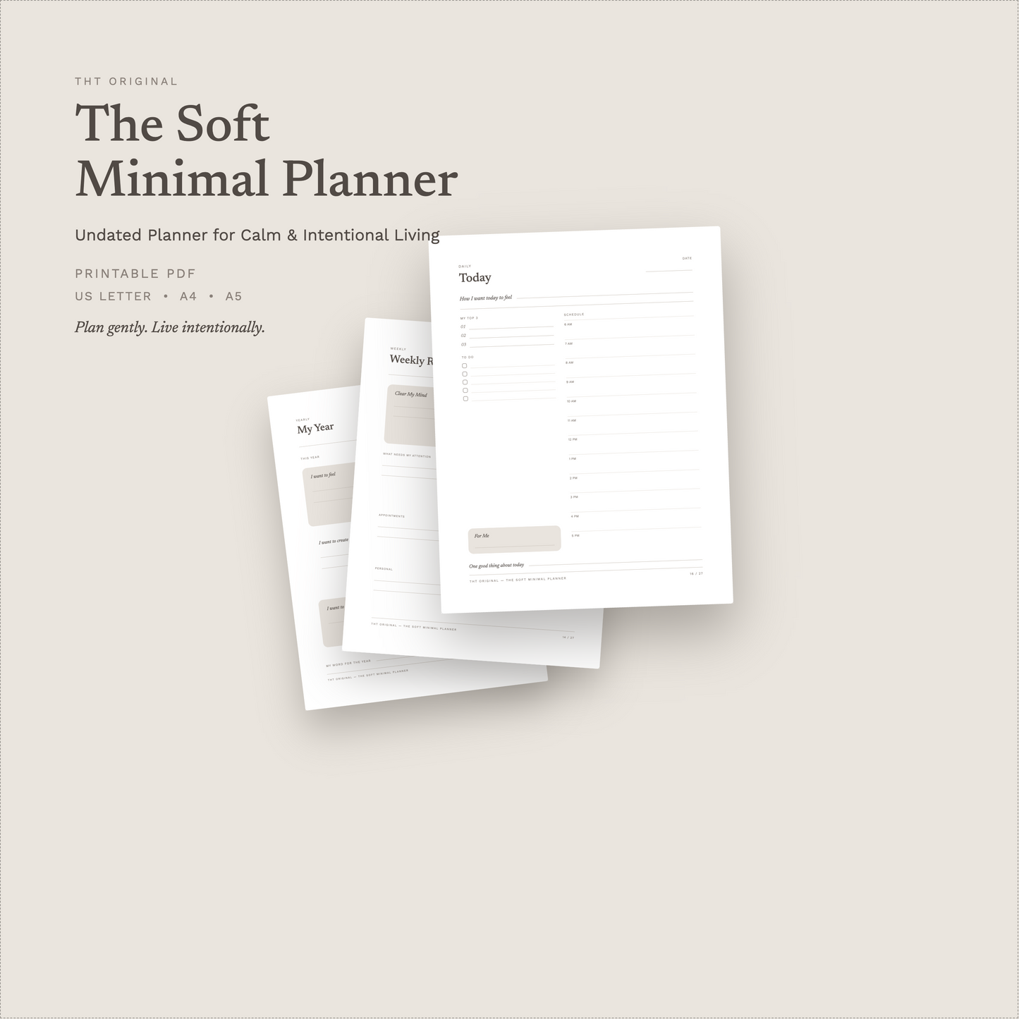 Soft Minimal Planner Printable