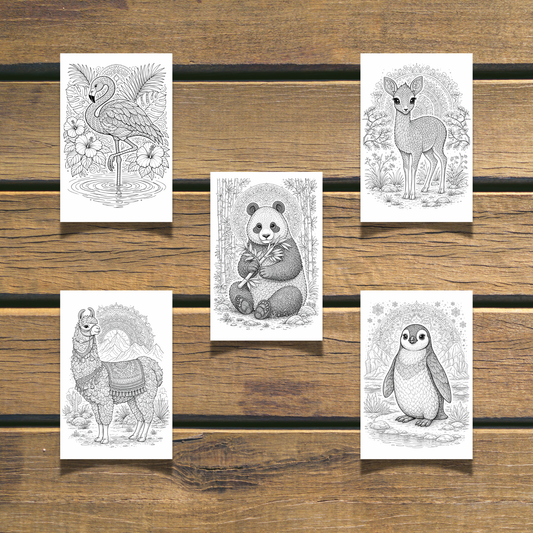 Cute Animals Coloring Book 20 Coloring Pages digital download