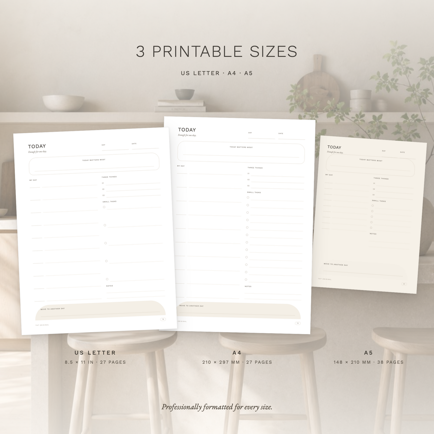 Organic Minimal Planner Printable