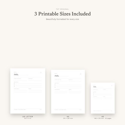 Soft Minimal Planner Printable