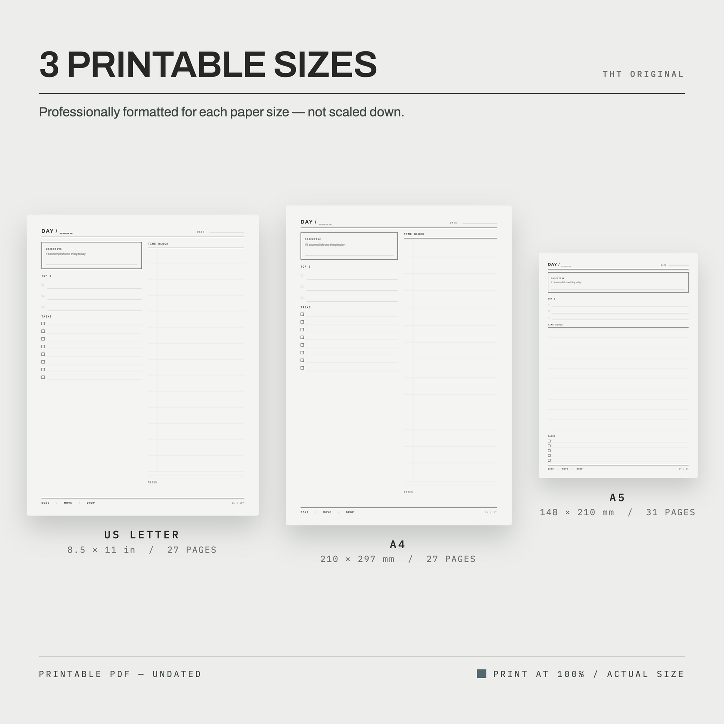 Modern Grid Planner Printable