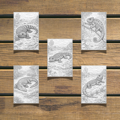 Reptiles Coloring Book 20 Coloring Pages digital download