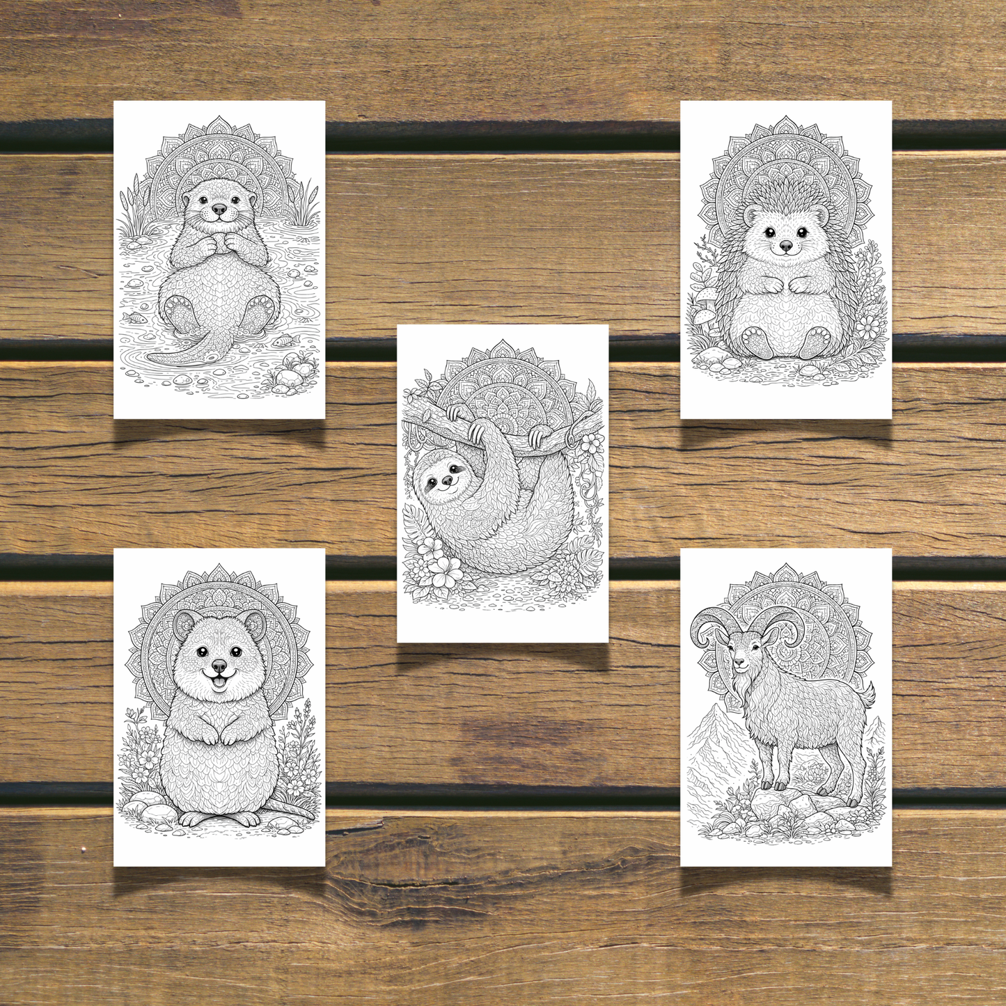 Cute Animals Coloring Book 20 Coloring Pages digital download