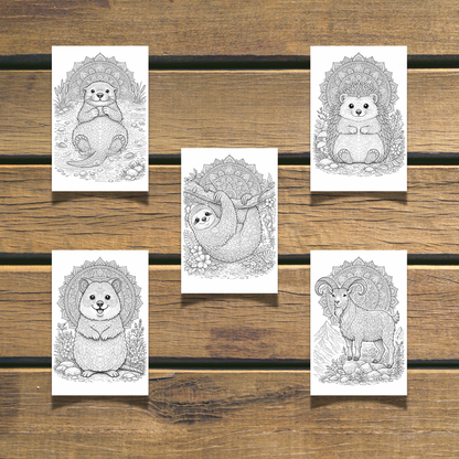 Cute Animals Coloring Book 20 Coloring Pages digital download