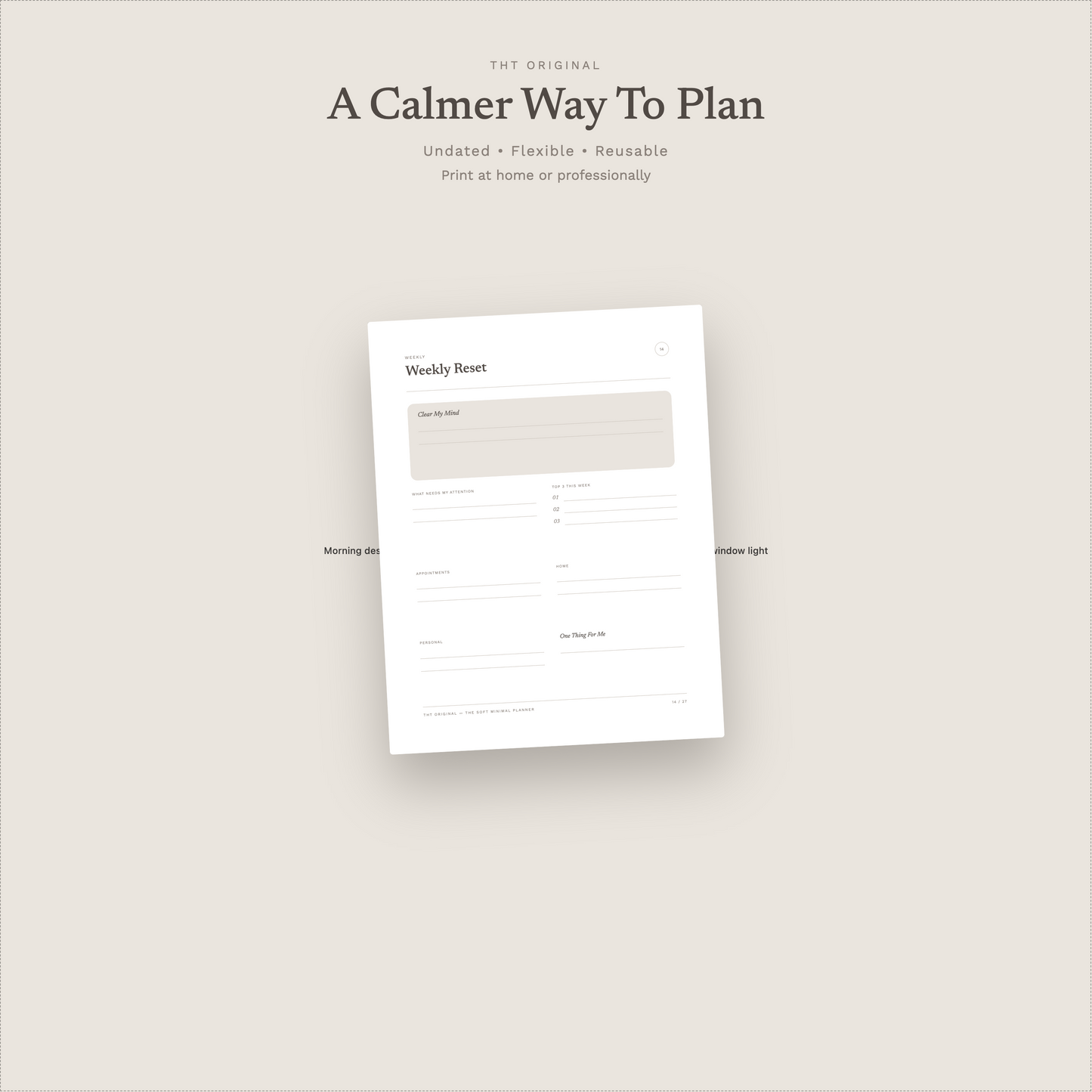 Soft Minimal Planner Printable