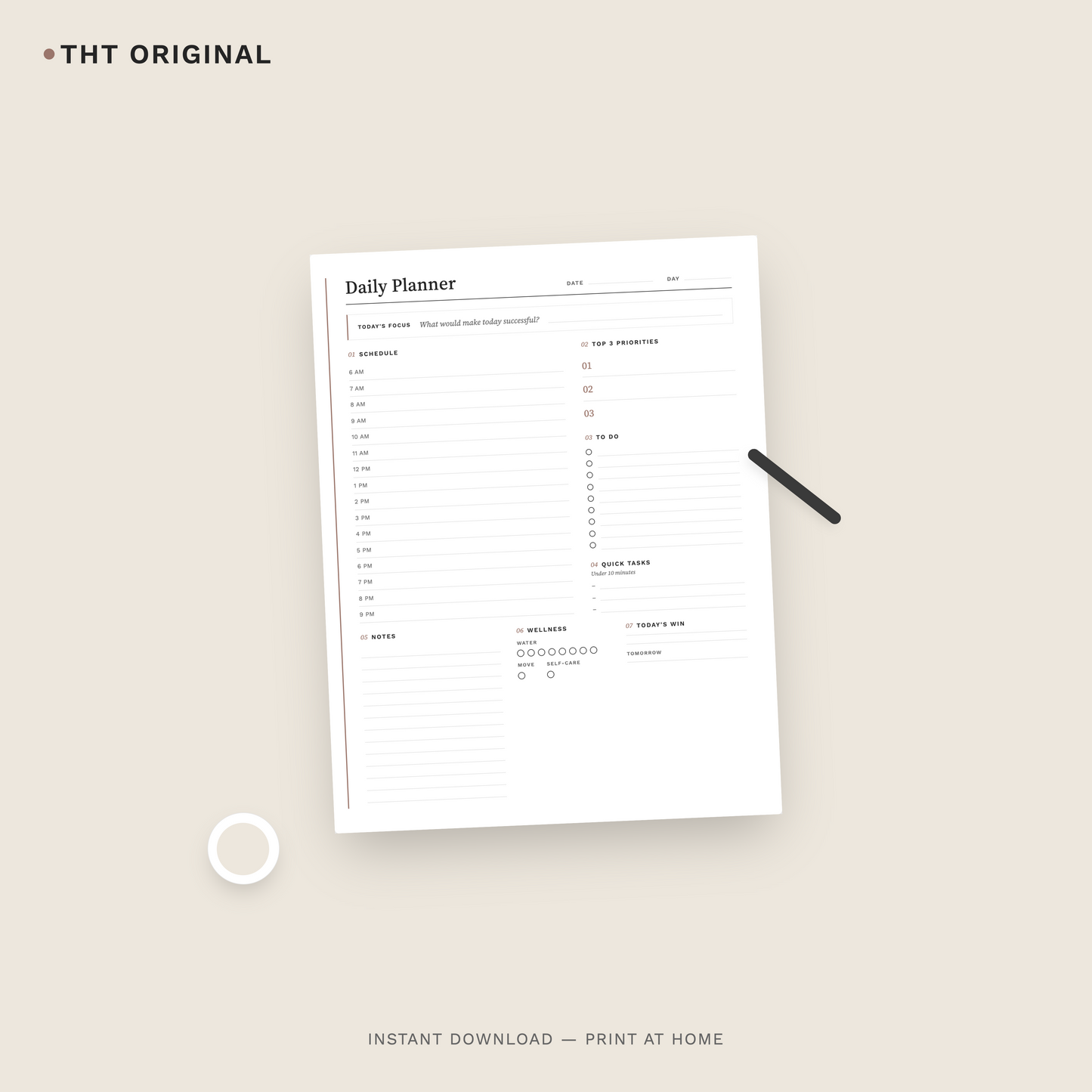 Daily Minimalist Digital Planner PDF
