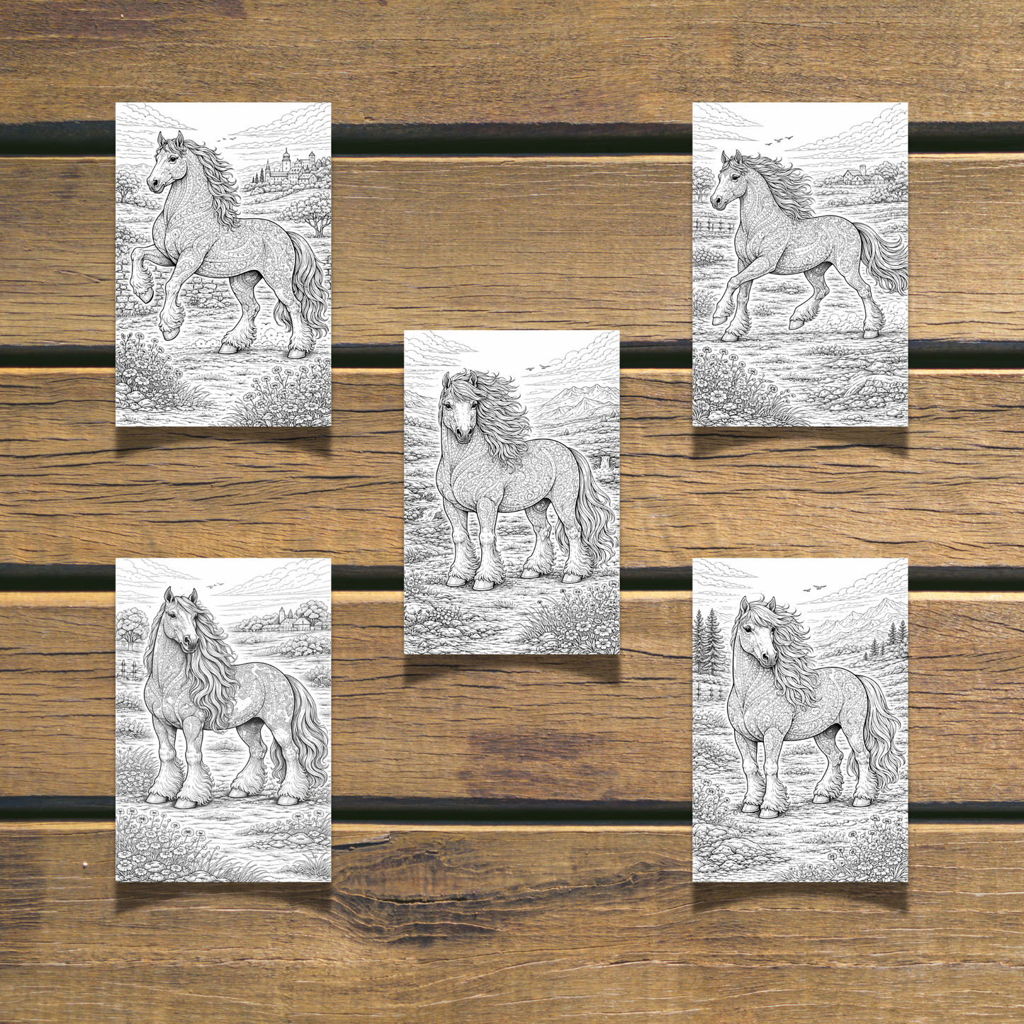 Horses Coloring Book 20 coloring Pages digital download