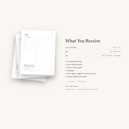 Soft Minimal Planner Printable
